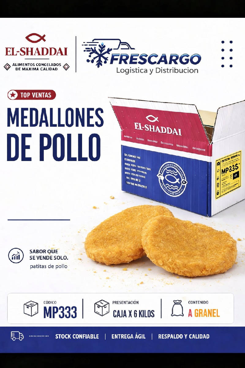 Medallones de pollo rebozados Shaddai
