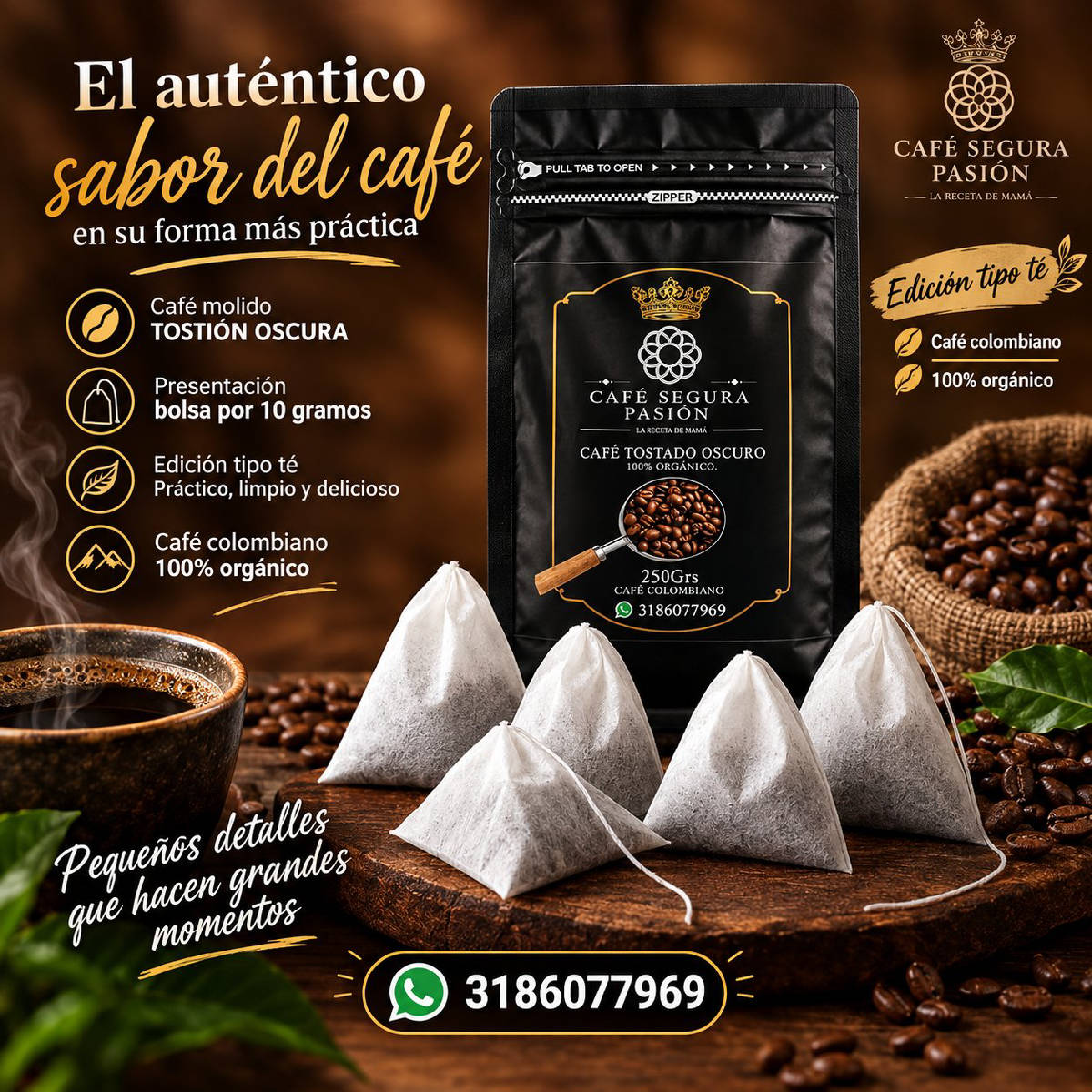 CAFE GOURMET BOLSA POR 20 UNIDADES